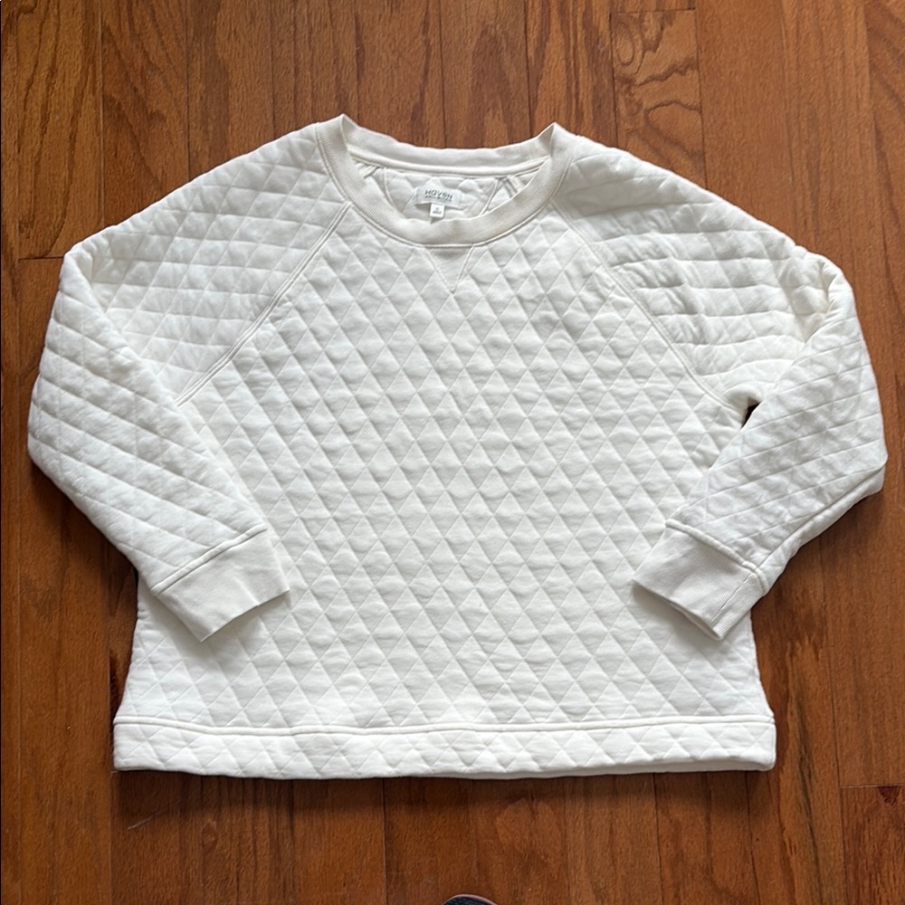 Haven Ivory Quilted Sweatshirt